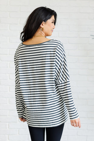 Obviously Mine Striped Oversized Top - 1985 the VAULT Boutique