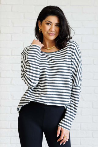 Obviously Mine Striped Oversized Top - 1985 the VAULT Boutique