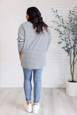 Obviously Mine Striped Oversized Top - 1985 the VAULT Boutique