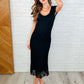 On the Town Lace Scoop Neck Dress in Black