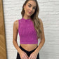 Over and Out Cropped Ribbed Tank in Lt Plum - 1985 the VAULT Boutique