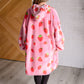 Oversized Blanket Hoodie in Strawberry - 1985 the VAULT Boutique