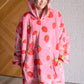 Oversized Blanket Hoodie in Strawberry - 1985 the VAULT Boutique