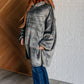 Oversized Velour Blanket Hoodie in Gray - 1985 the VAULT Boutique