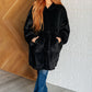 Oversized Velour Blanket Hoodie in Black - 1985 the VAULT Boutique