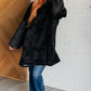 Oversized Velour Blanket Hoodie in Black - 1985 the VAULT Boutique