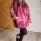 Oversized Velour Blanket Hoodie in Purple - 1985 the VAULT Boutique