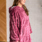 Oversized Velour Blanket Hoodie in Purple - 1985 the VAULT Boutique