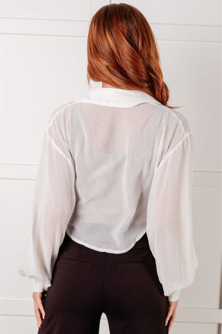 Pause and Reflect Tie Front Button Up Shirt - 1985 the VAULT Boutique