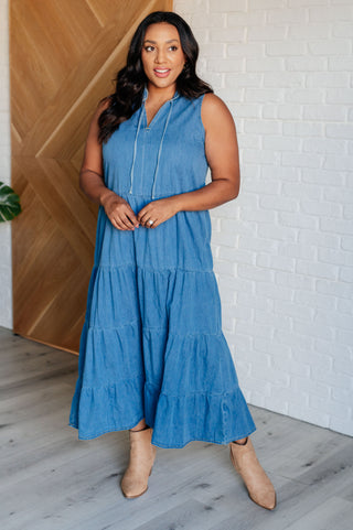 Perfect Choice Denim Maxi Dress - 1985 the VAULT Boutique