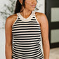 Perfect Conditions Striped Halter Tank