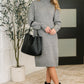 Personal Assistant Turtleneck Dress in Grey