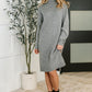 Personal Assistant Turtleneck Dress in Grey