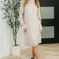 Personal Assistant Turtleneck Dress in Sand Beige
