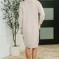 Personal Assistant Turtleneck Dress in Sand Beige
