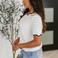 Pinkies Up Knit Top in White