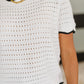 Pinkies Up Knit Top in White