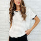 Pinkies Up Knit Top in White