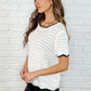 Pinkies Up Knit Top in White