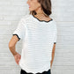 Pinkies Up Knit Top in White