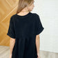 Plain and Sassy V-Neck Tee in Black