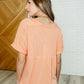 Plain and Sassy V-Neck Tee in Champagne Peach