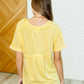 Plain and Sassy V-Neck Tee in Lemonade