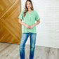 Plain and Sassy V-Neck Tee in Mint Green