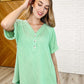 Plain and Sassy V-Neck Tee in Mint Green