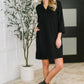 Portfolio Quarter Sleeve Dress in Black