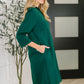Portfolio Quarter Sleeve Dress in Hunter Green
