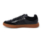Quincy Low-Top Sneaker in Black Croc Print