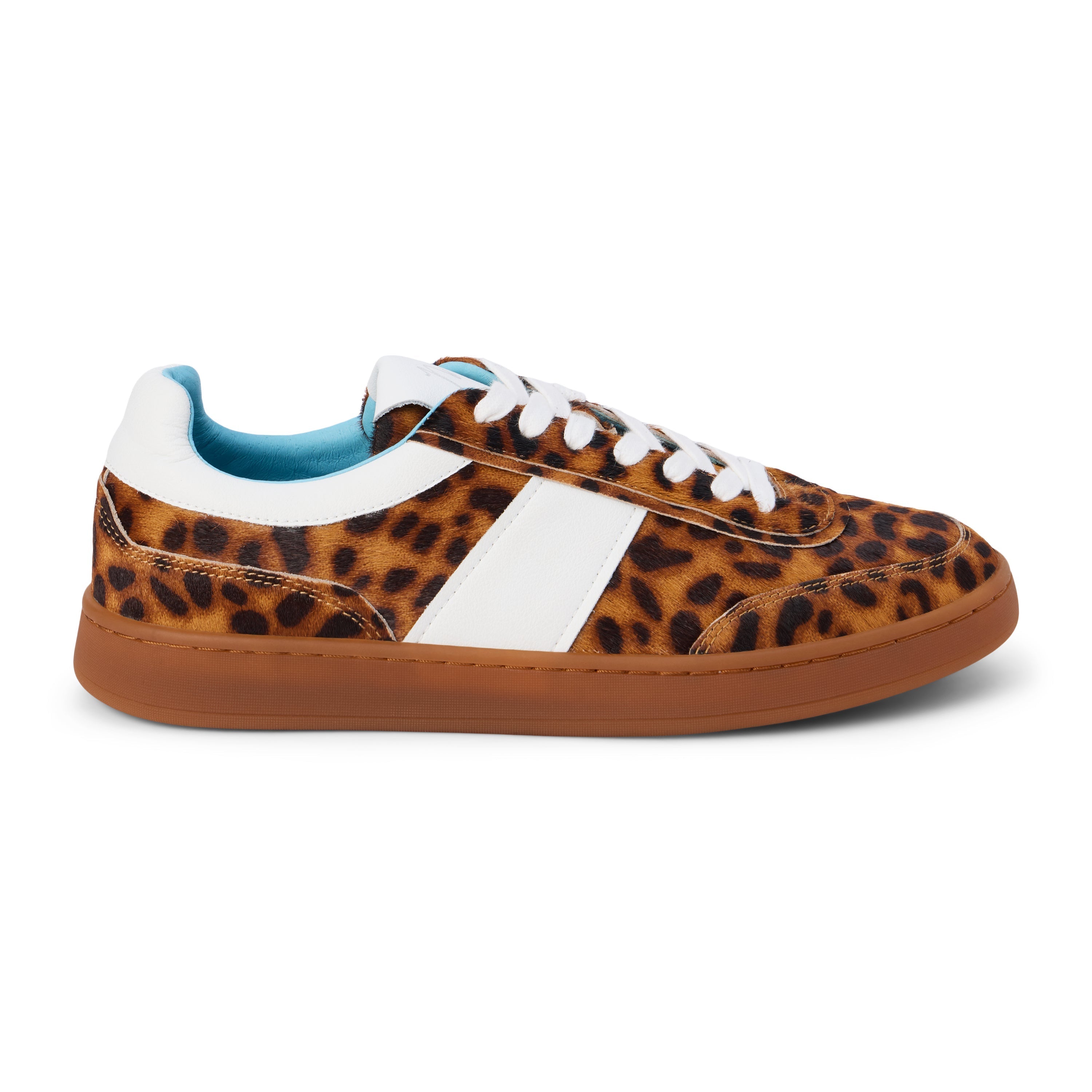 Quincy Low-Top Sneaker in Tan Leopard