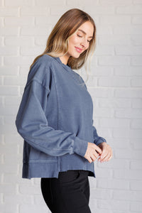 Quick Fix Mineral Wash Crew Neck Pullover in Psychic - 1985 the VAULT Boutique