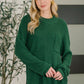 Quick Nap Textured Pullover in Hunter Green