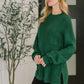 Quick Nap Textured Pullover in Hunter Green