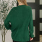 Quick Nap Textured Pullover in Hunter Green