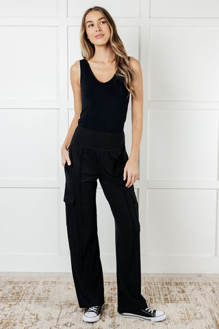 Race to Relax Cargo Pants in Black - 1985 the VAULT Boutique