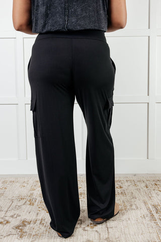 Race to Relax Cargo Pants in Black - 1985 the VAULT Boutique