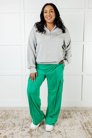 Race to Relax Cargo Pants in Emerald Green - 1985 the VAULT Boutique