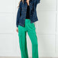 Race to Relax Cargo Pants in Emerald Green - 1985 the VAULT Boutique
