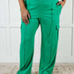Race to Relax Cargo Pants in Emerald Green - 1985 the VAULT Boutique