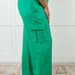 Race to Relax Cargo Pants in Emerald Green - 1985 the VAULT Boutique