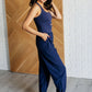 Raising Heart Rate Cut Out Jumpsuit in Navy - 1985 the VAULT Boutique