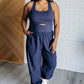 Raising Heart Rate Cut Out Jumpsuit in Navy - 1985 the VAULT Boutique