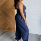 Raising Heart Rate Cut Out Jumpsuit in Navy - 1985 the VAULT Boutique