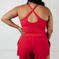 Raising Heart Rate Cutout Runsie In True Red - 1985 the VAULT Boutique