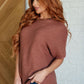 Relaxing Away Dolman Sleeve Knit Top in Coffee - 1985 the VAULT Boutique