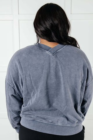 Rep Ready Mineral Wash French Terry Pullover in Blue - 1985 the VAULT Boutique