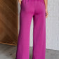 Resort Travel Wide Leg Crop Pant in Magenta - 1985 the VAULT Boutique